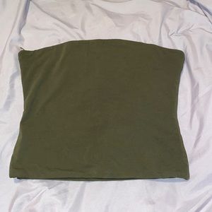 Navy green tube top